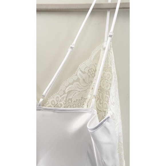 Vintage Victoria's Secret Coquette Maxi Slip Robe Set White Lace Lingerie 2pc XS - Picture 12 of 16